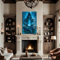 Artronauts Glass Print Blue Serenity- Hinduism Tempered Glass Wall Art