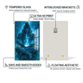 Artronauts Glass Print Blue Serenity- Hinduism Tempered Glass Wall Art