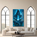 Artronauts Glass Print Blue Serenity- Hinduism Tempered Glass Wall Art