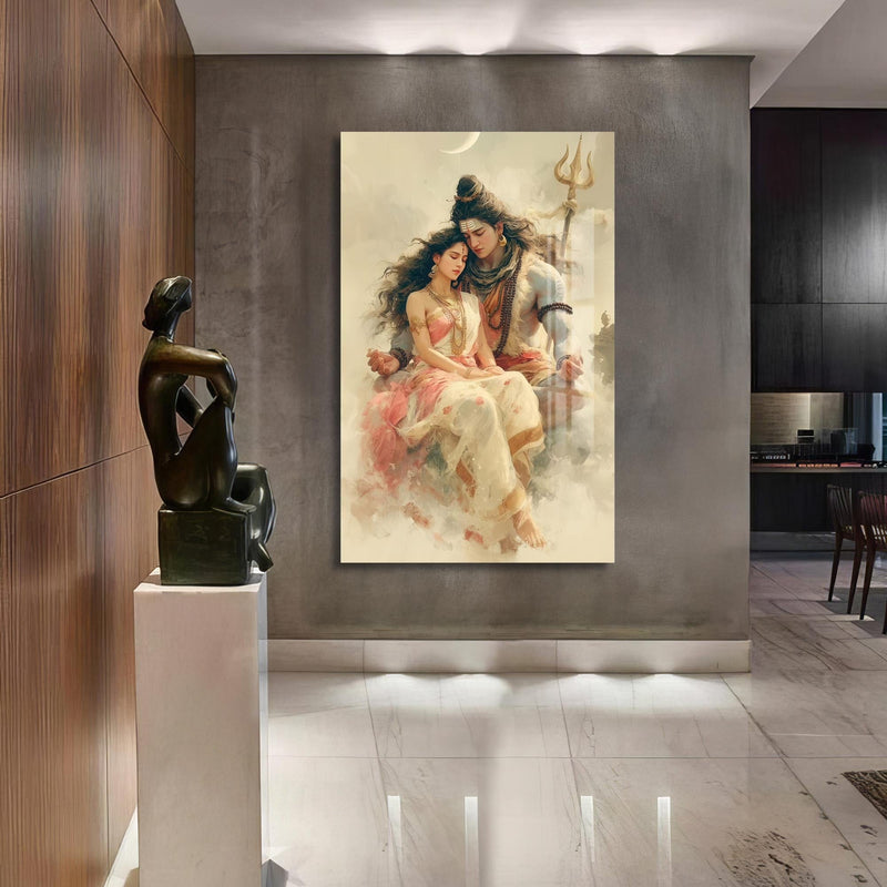 Artronauts Glass Print Eternal Union- Hinduism Tempered Glass Wall Art