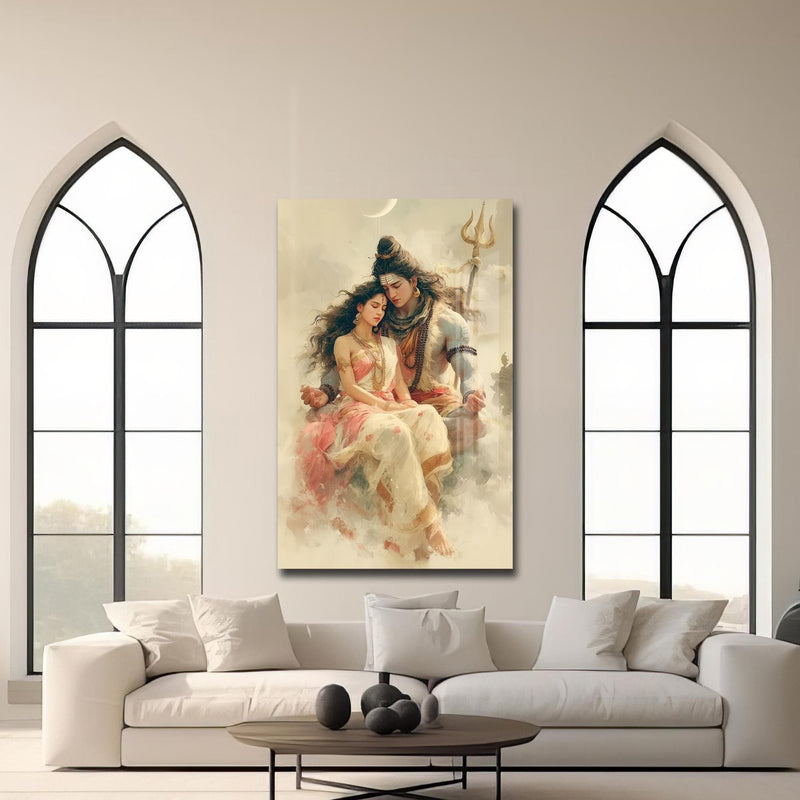 Artronauts Glass Print Eternal Union- Hinduism Tempered Glass Wall Art