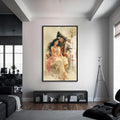 Artronauts Glass Print S | 72x46 cm | 28.3"x18.1" / Black Eternal Union- Hinduism Tempered Glass Wall Art