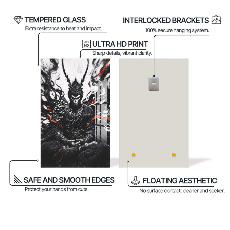 Artronauts Glass Print Dark Ascetic- Hinduism Tempered Glass Wall Art