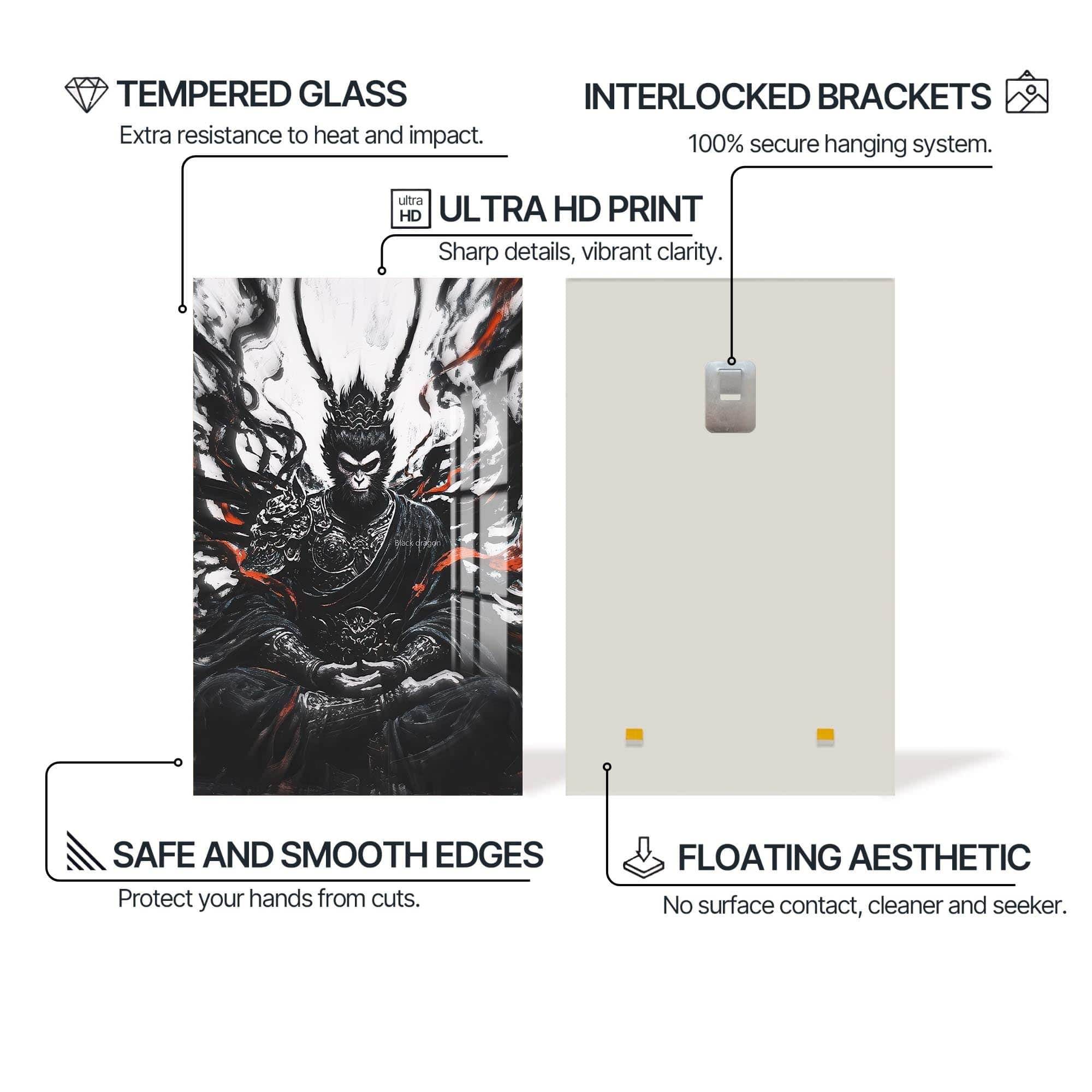 Artronauts Glass Print Dark Ascetic- Hinduism Tempered Glass Wall Art