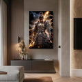 Artronauts Glass Print Golden Warrior- Hinduism Tempered Glass Wall Art