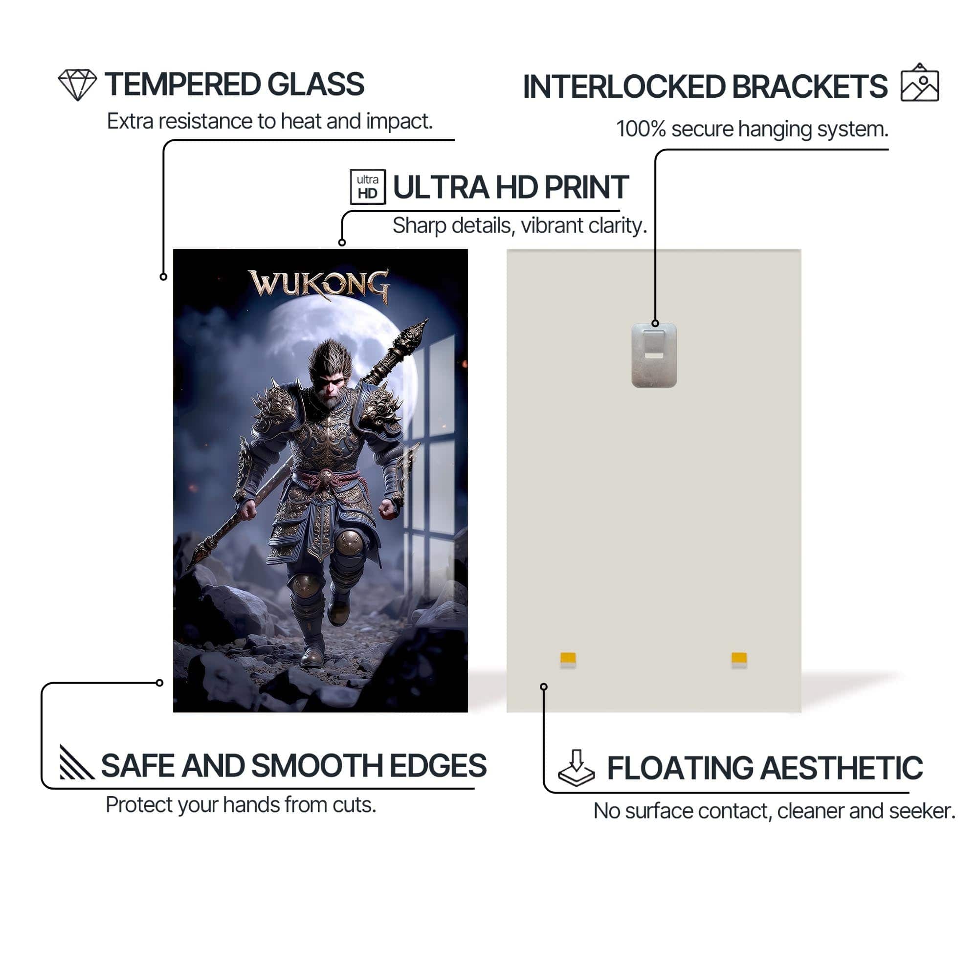 Artronauts Glass Print Wukong Ascendant-Tempered Glass Wall Art