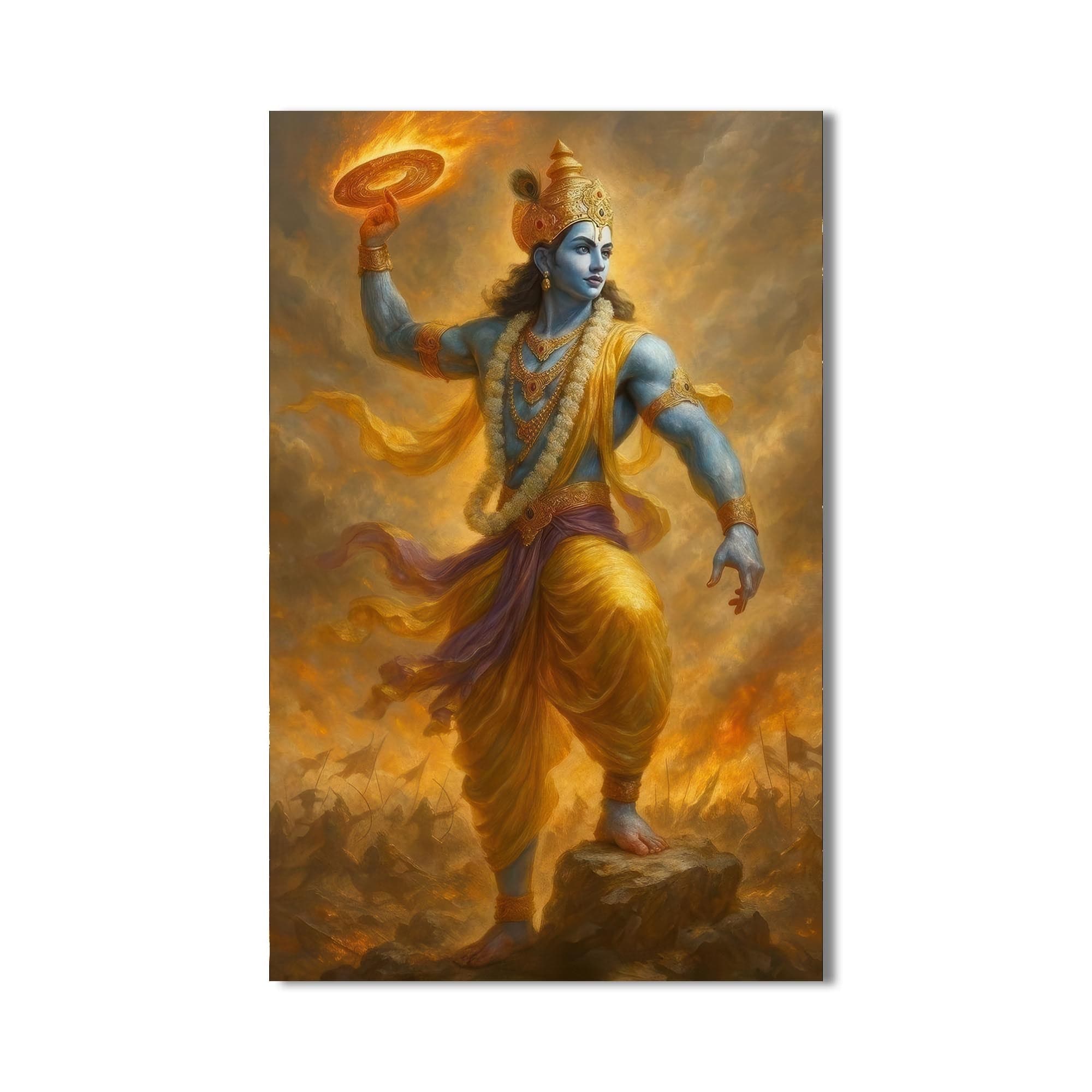 Artronauts Glass Print Cosmic Vishnu- Hinduism Tempered Glass Wall Art