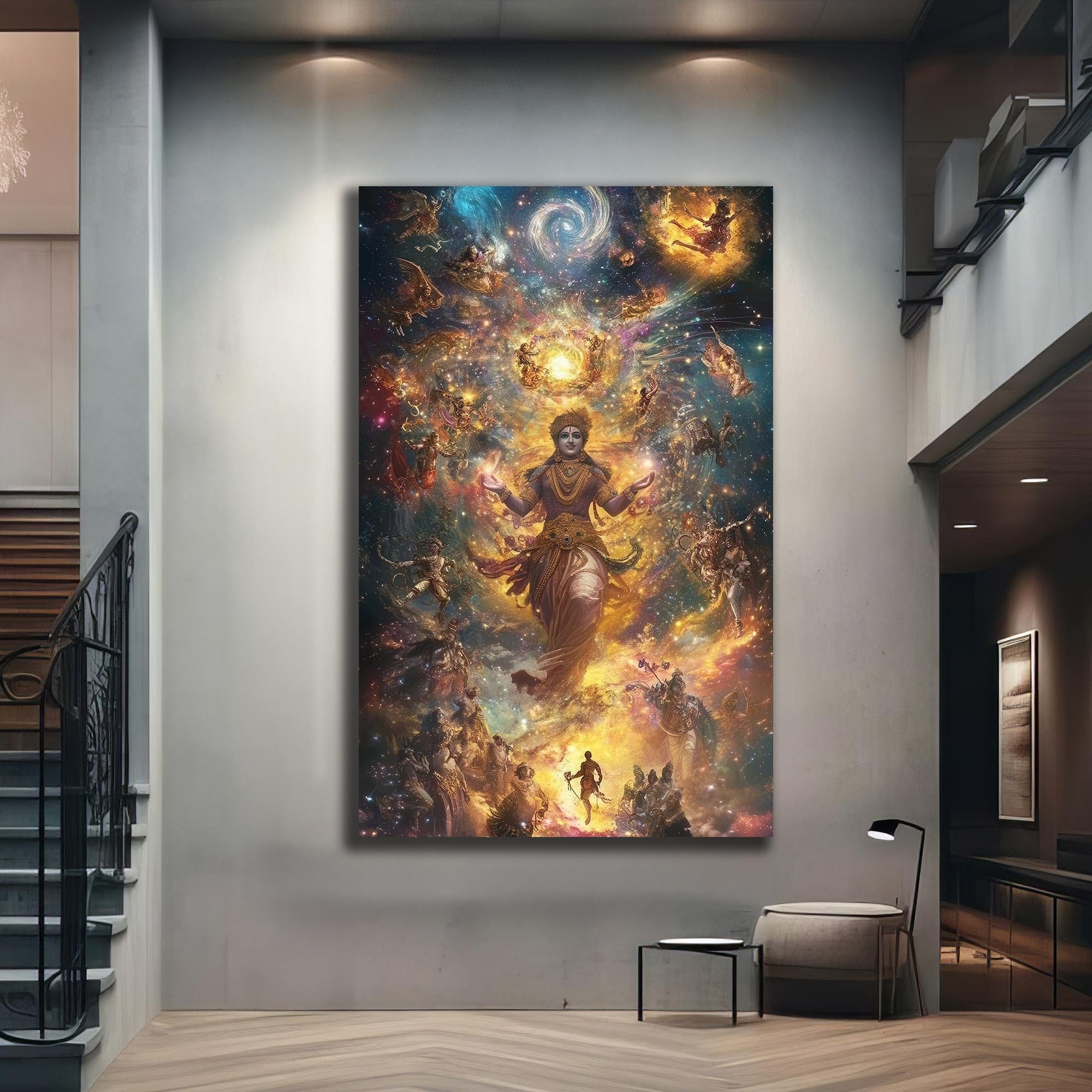 Artronauts Glass Print Divine Lotus- Hinduism Tempered Glass Wall Art