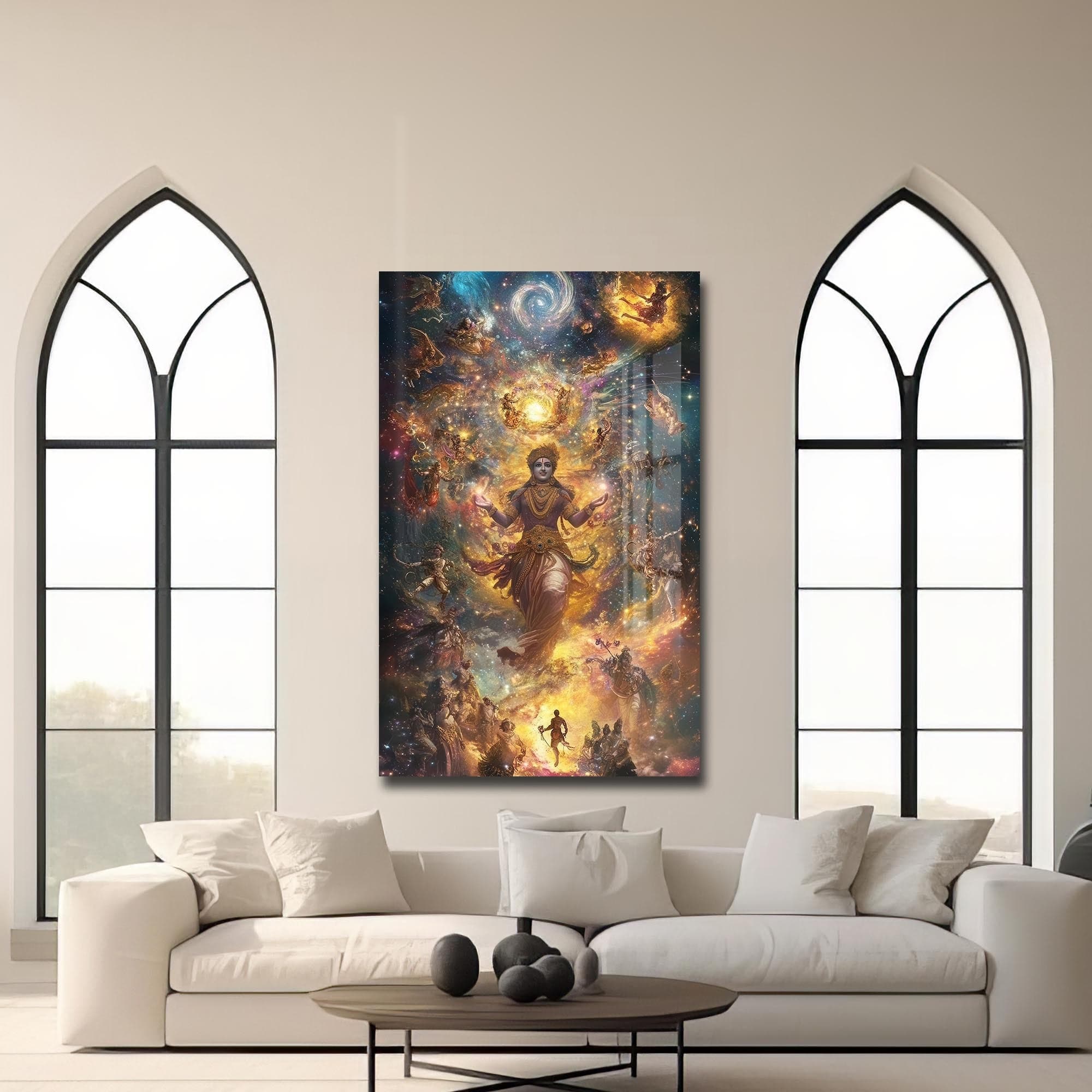 Artronauts Glass Print Divine Lotus- Hinduism Tempered Glass Wall Art