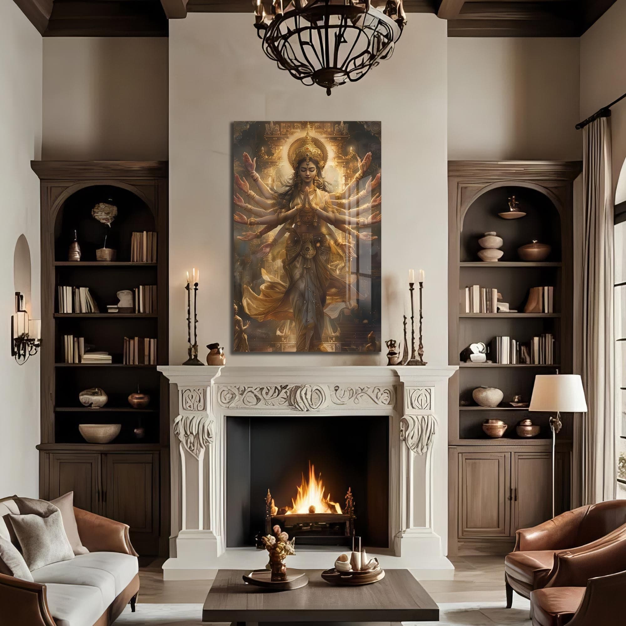 Artronauts Glass Print Krishna Melody- Hinduism Tempered Glass Wall Art