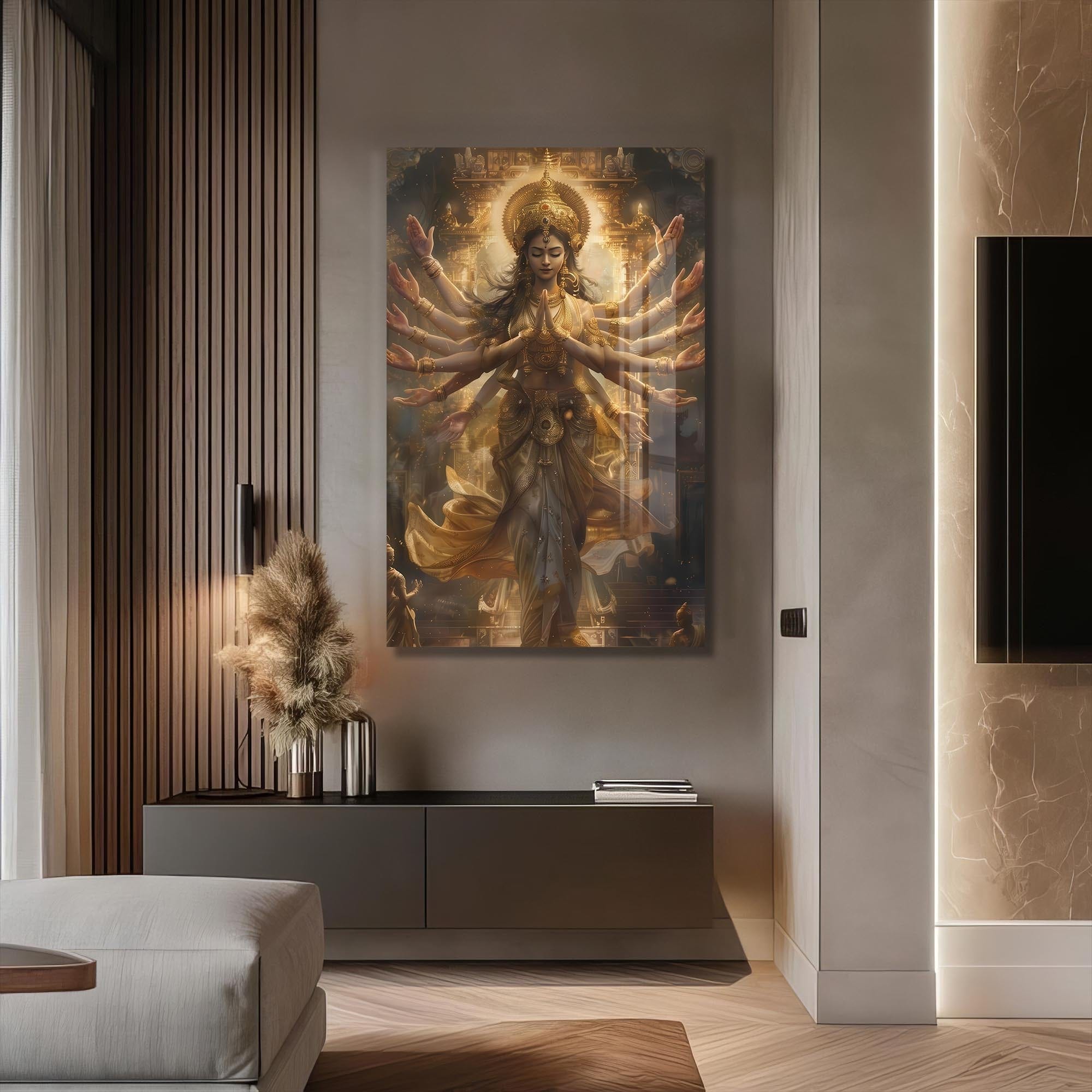 Artronauts Glass Print Krishna Melody- Hinduism Tempered Glass Wall Art