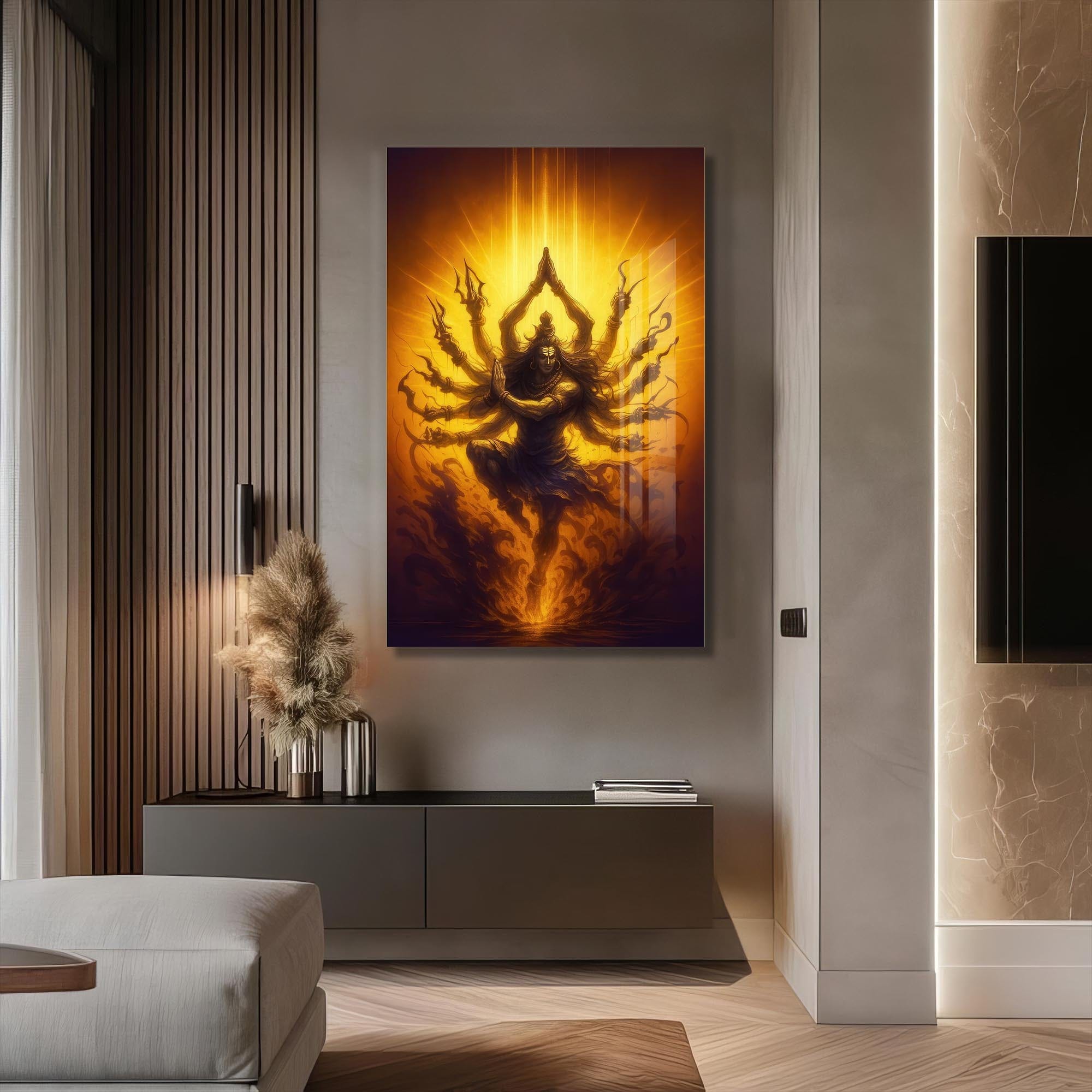 Artronauts Glass Print Shiva Sanctuary- Hinduism Tempered Glass Wall Art