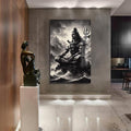 Artronauts Glass Print Silent Mahadev- Hinduism Tempered Glass Wall Art