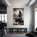 Artronauts Glass Print S | 72x46 cm | 28.3"x18.1" / Gold Silent Mahadev- Hinduism Tempered Glass Wall Art