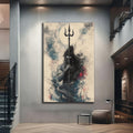 Artronauts Glass Print Trident Silence- Hinduism Tempered Glass Wall Art
