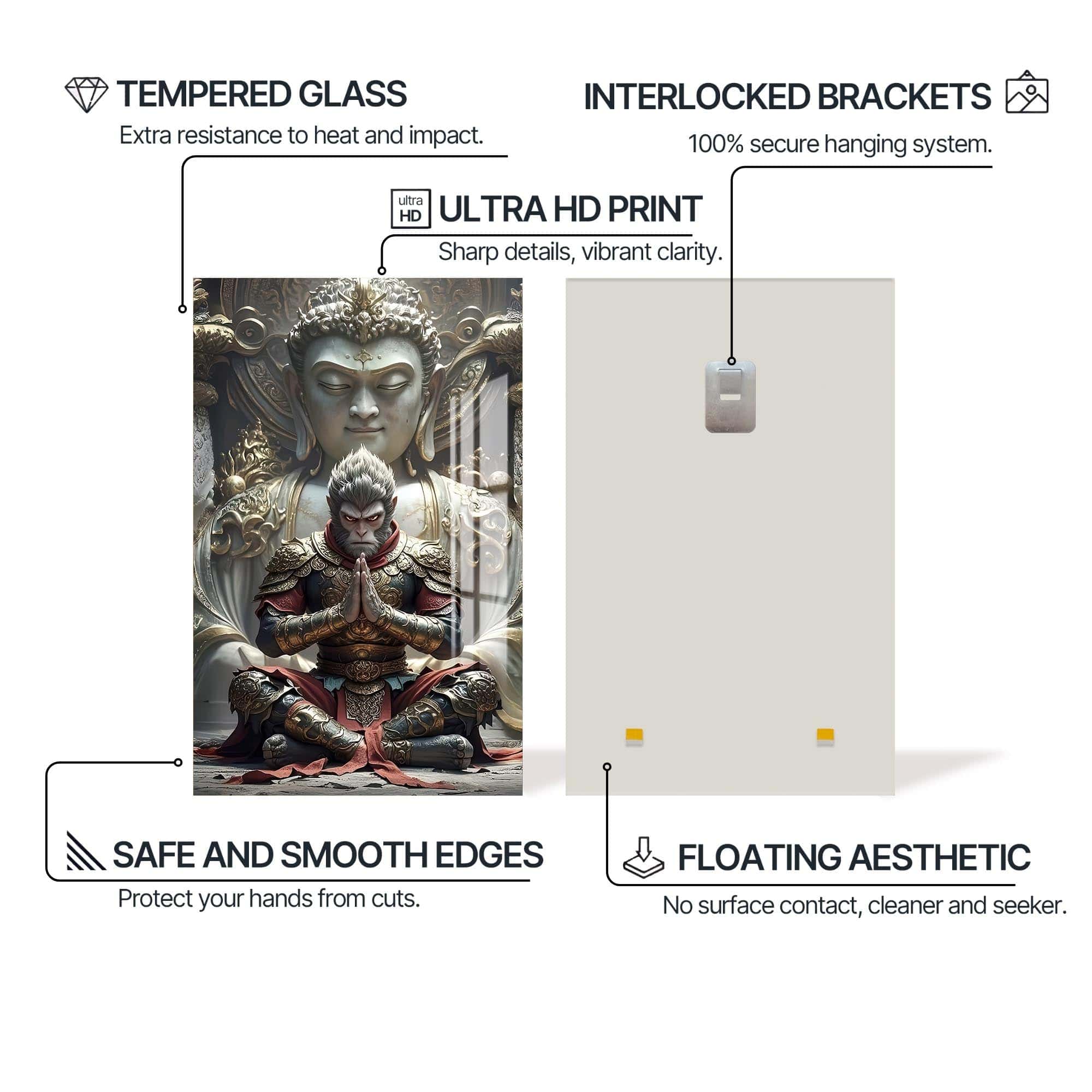 Artronauts Glass Print Silent Devotion-Tempered Glass Wall Art