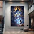 Artronauts Glass Print Cosmic Vishnu- Hinduism Tempered Glass Wall Art