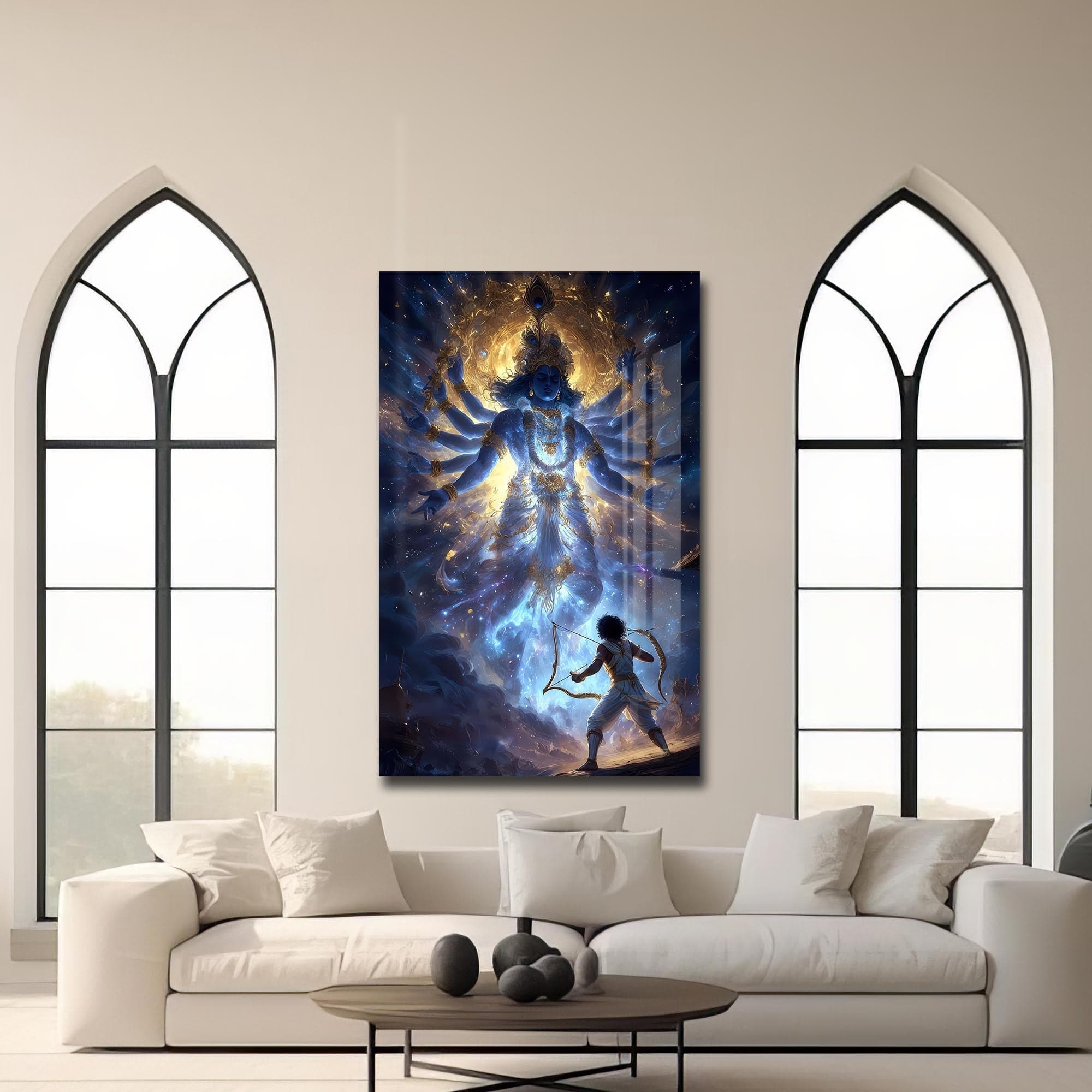 Artronauts Glass Print Cosmic Vishnu- Hinduism Tempered Glass Wall Art