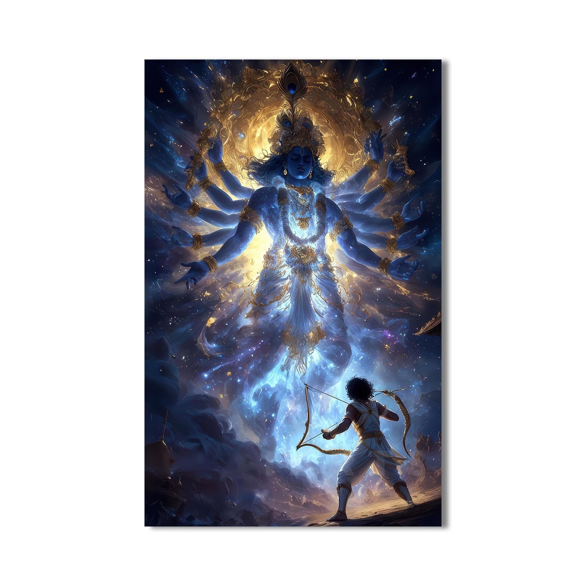 Artronauts Glass Print Cosmic Vishnu- Hinduism Tempered Glass Wall Art