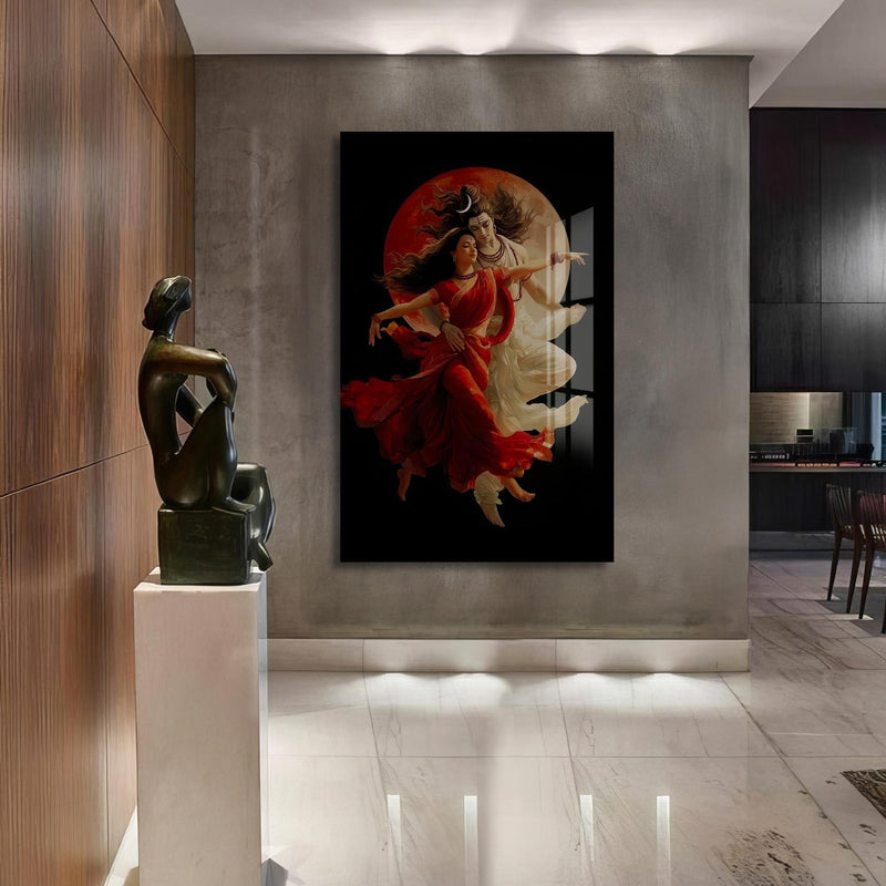 Artronauts Glass Print Divine Union- Hinduism Tempered Glass Wall Art