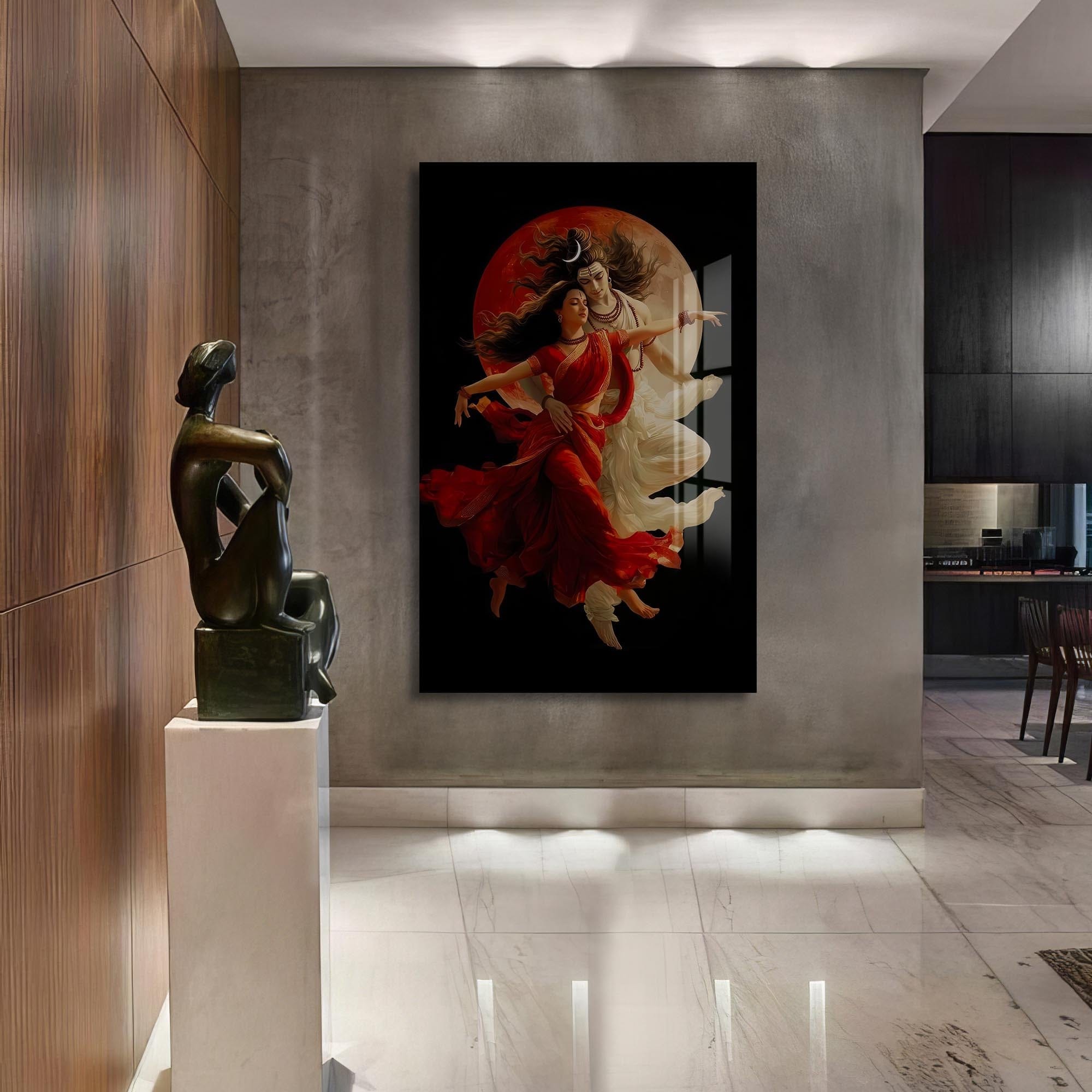 Artronauts Glass Print Divine Union- Hinduism Tempered Glass Wall Art