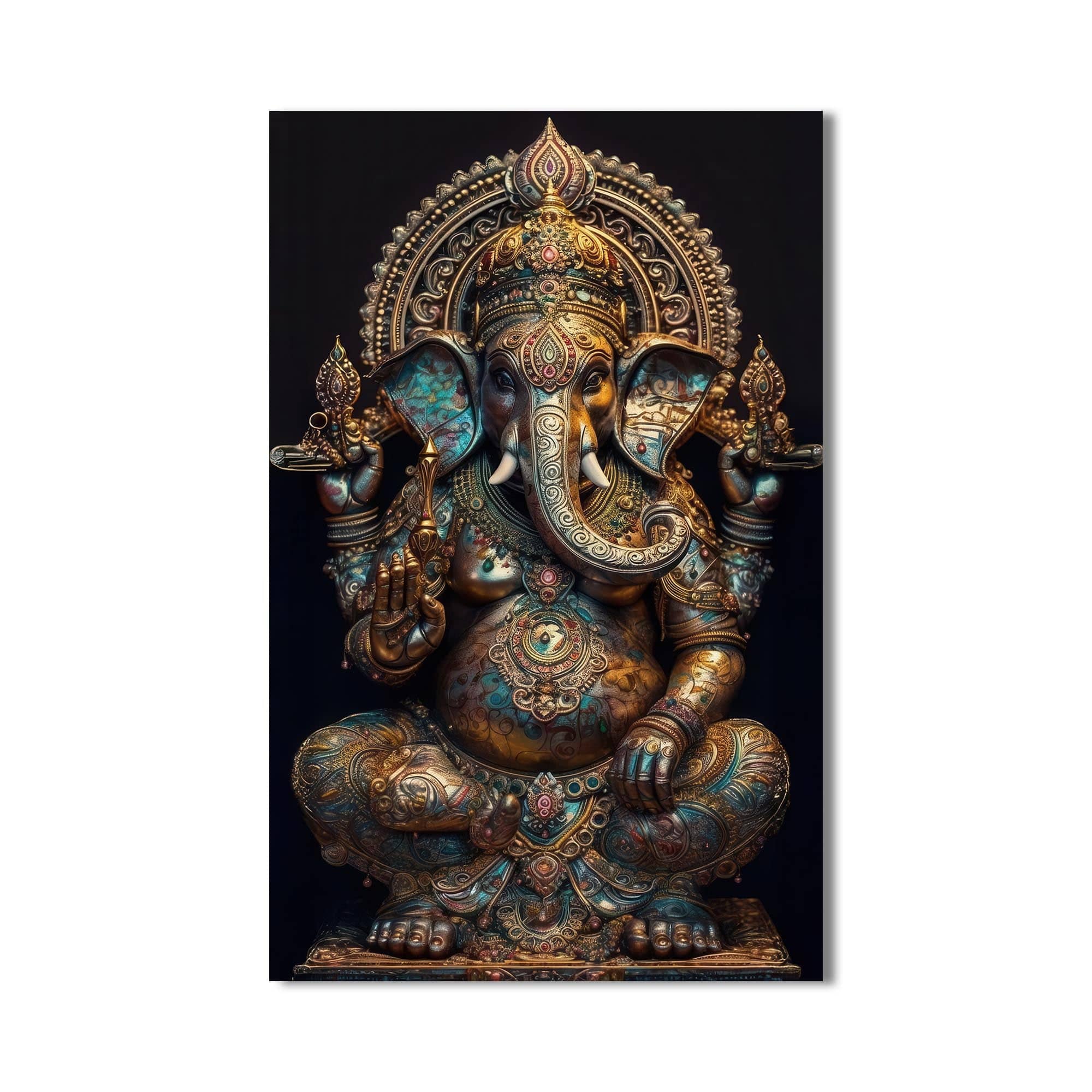 Artronauts Glass Print Ganesha Royal- Hinduism Tempered Glass Wall Art
