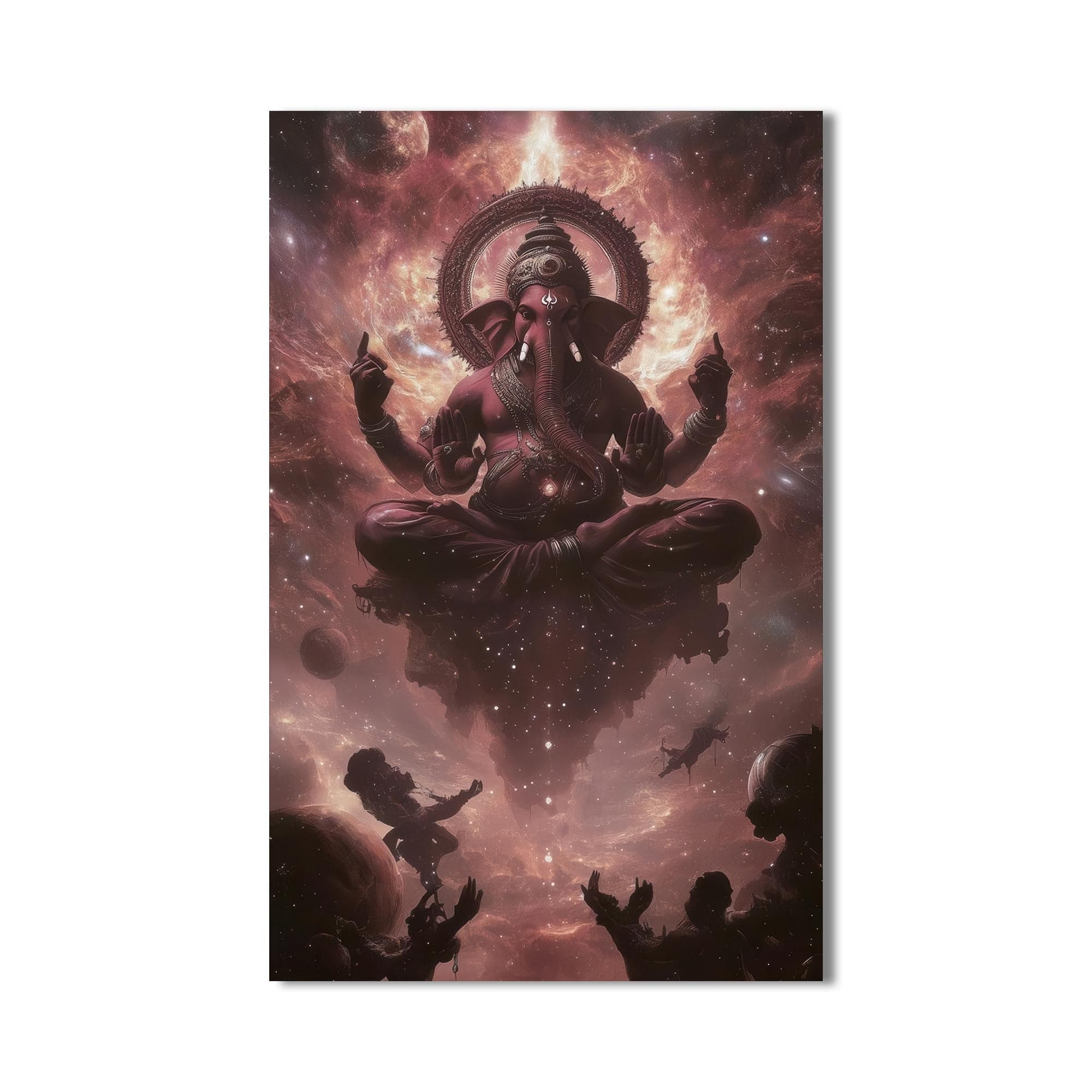 Artronauts Glass Print Cosmic Ganesha- Hinduism Tempered Glass Wall Art