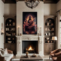 Artronauts Glass Print Veena Grace- Hinduism Tempered Glass Wall Art