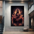 Artronauts Glass Print Veena Grace- Hinduism Tempered Glass Wall Art