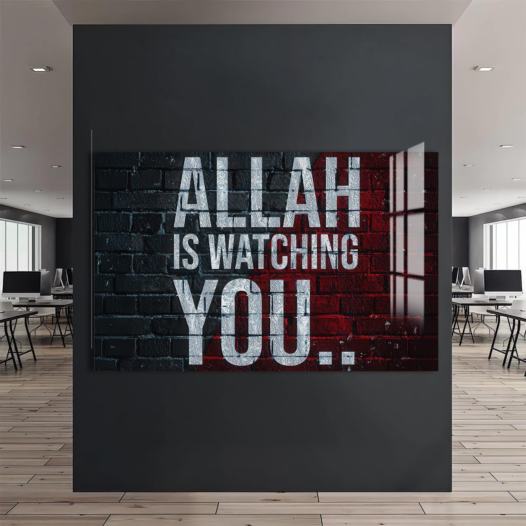 Artronauts Glass Print Under His Sight- Islamic Tempered Glass Wall Art