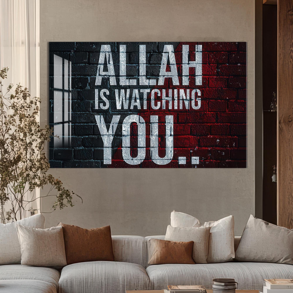 Artronauts Glass Print Under His Sight- Islamic Tempered Glass Wall Art