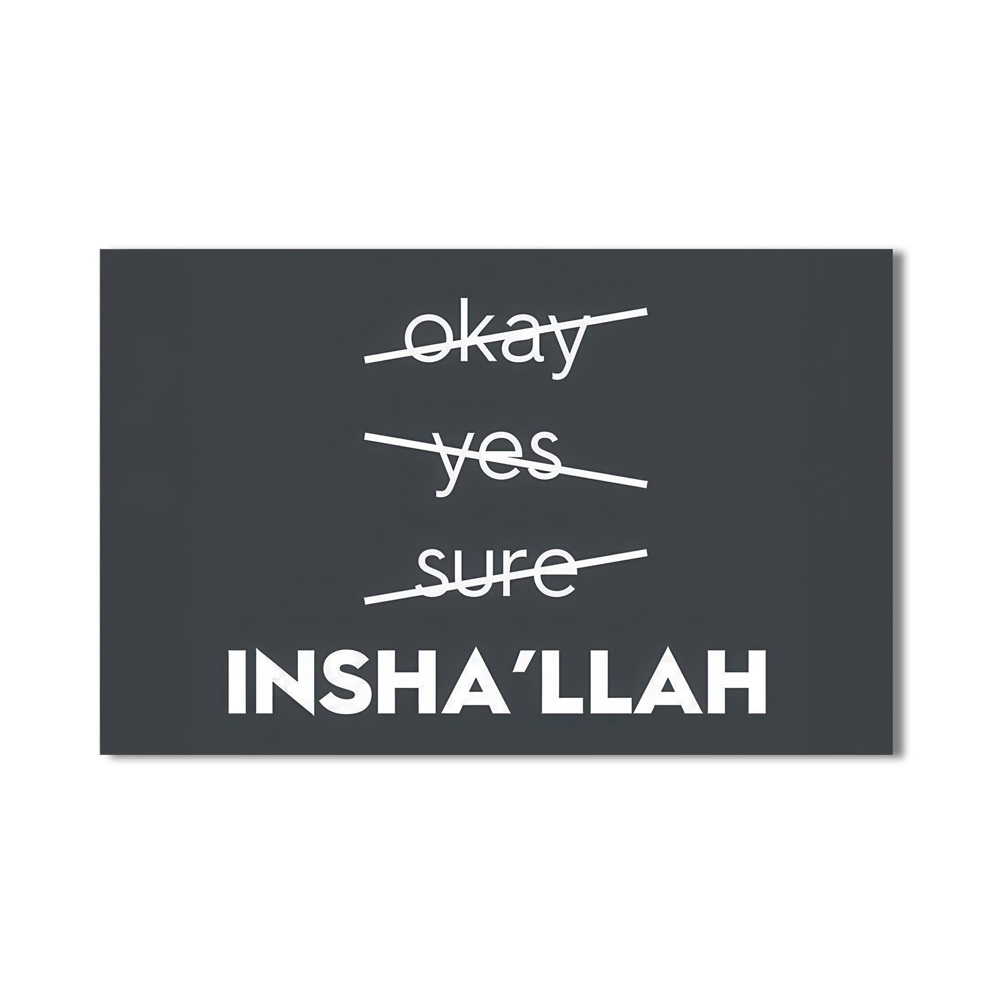 Faith Over Fear- Islamic Tempered Glass Wall Art