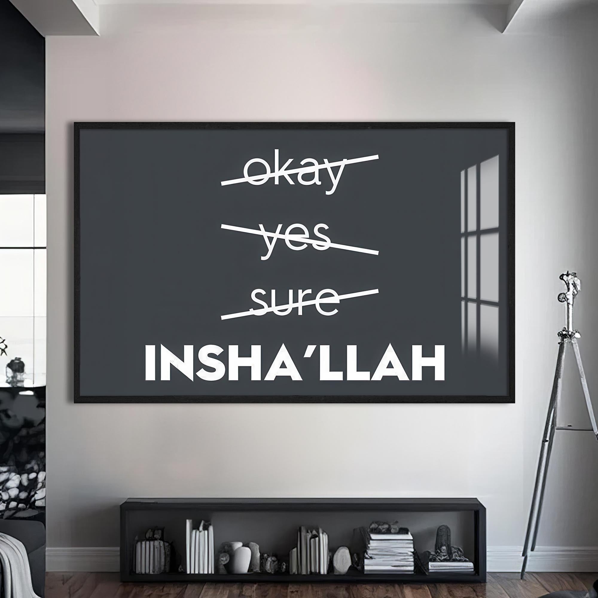 Faith Over Fear- Islamic Tempered Glass Wall Art