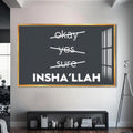Artronauts Glass Print S | 72x46 cm | 28.3"x18.1" / Gold Faith Over Fear- Islamic Tempered Glass Wall Art