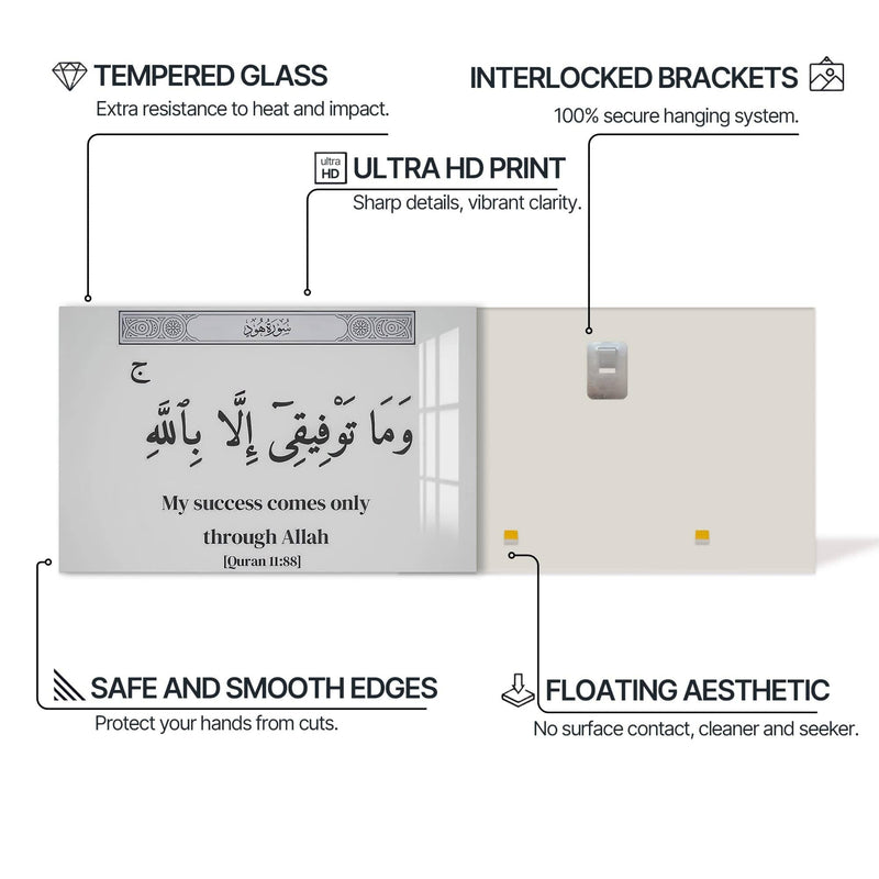 Artronauts Glass Print Divine Trust- Islamic Tempered Glass Wall Art