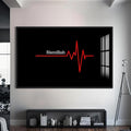 Artronauts Glass Print S | 72x46 cm | 28.3"x18.1" / Black Sacred Beginning- Islamic Tempered Glass Wall Art