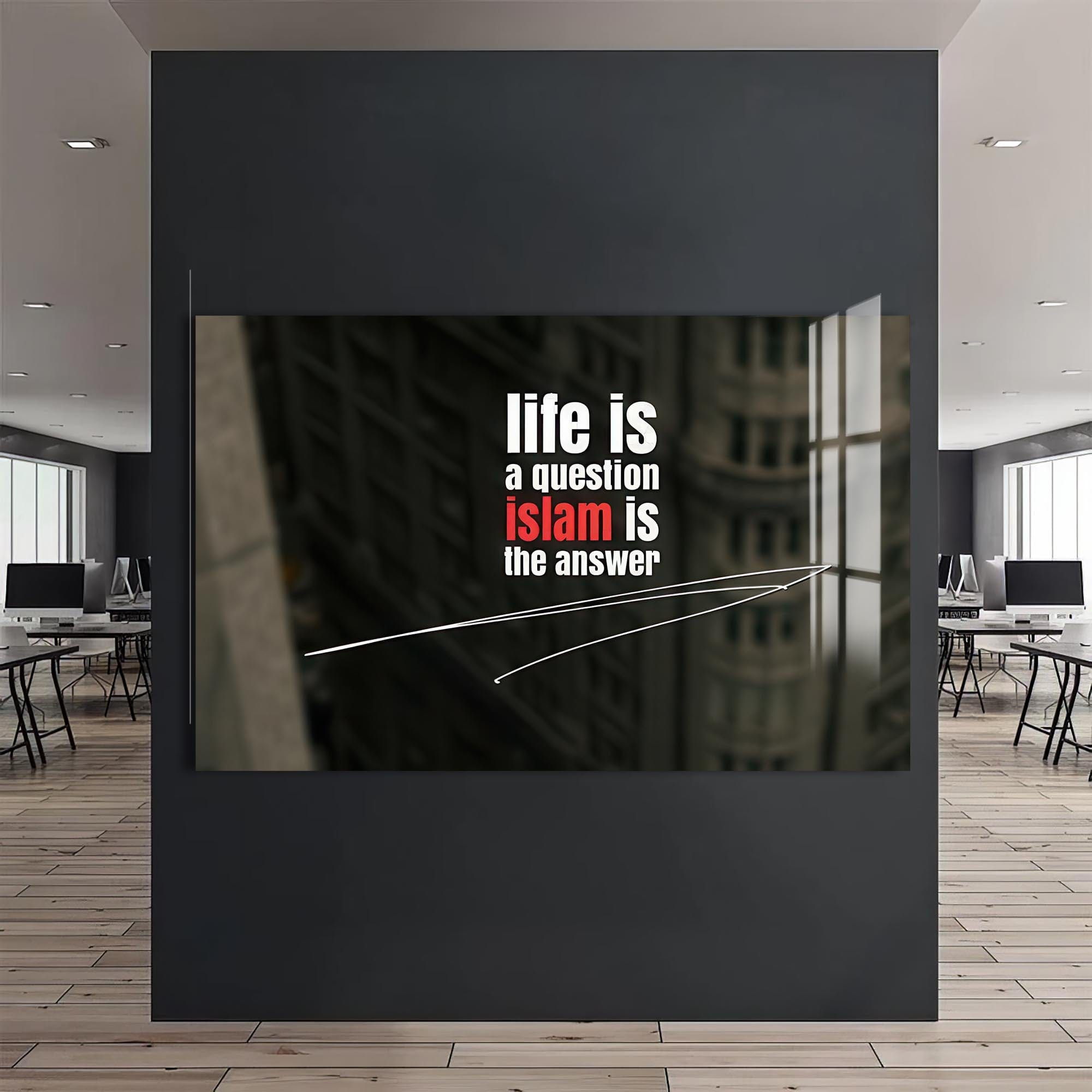 Artronauts Glass Print Faith Speaks- Islamic Tempered Glass Wall Art