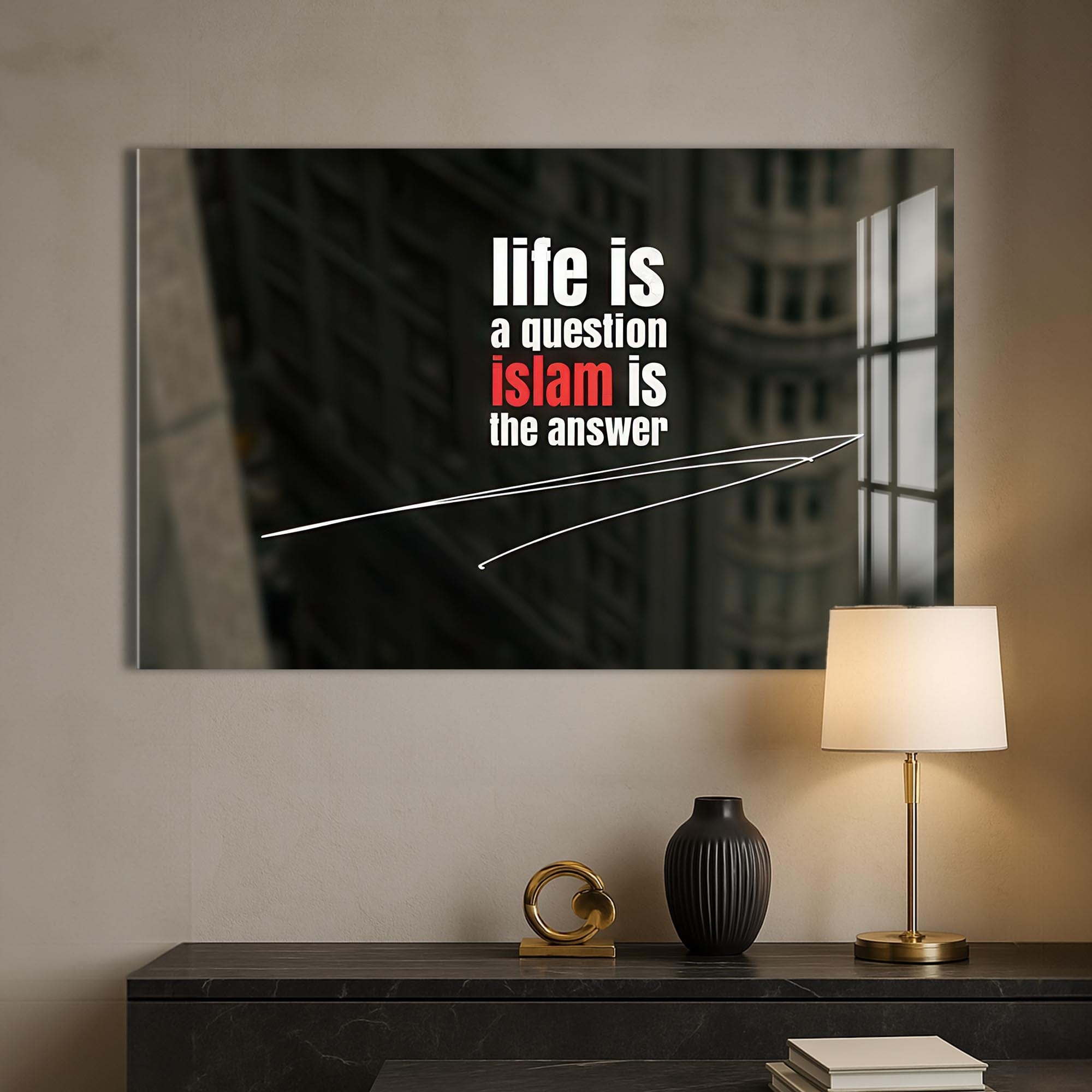 Artronauts Glass Print Faith Speaks- Islamic Tempered Glass Wall Art