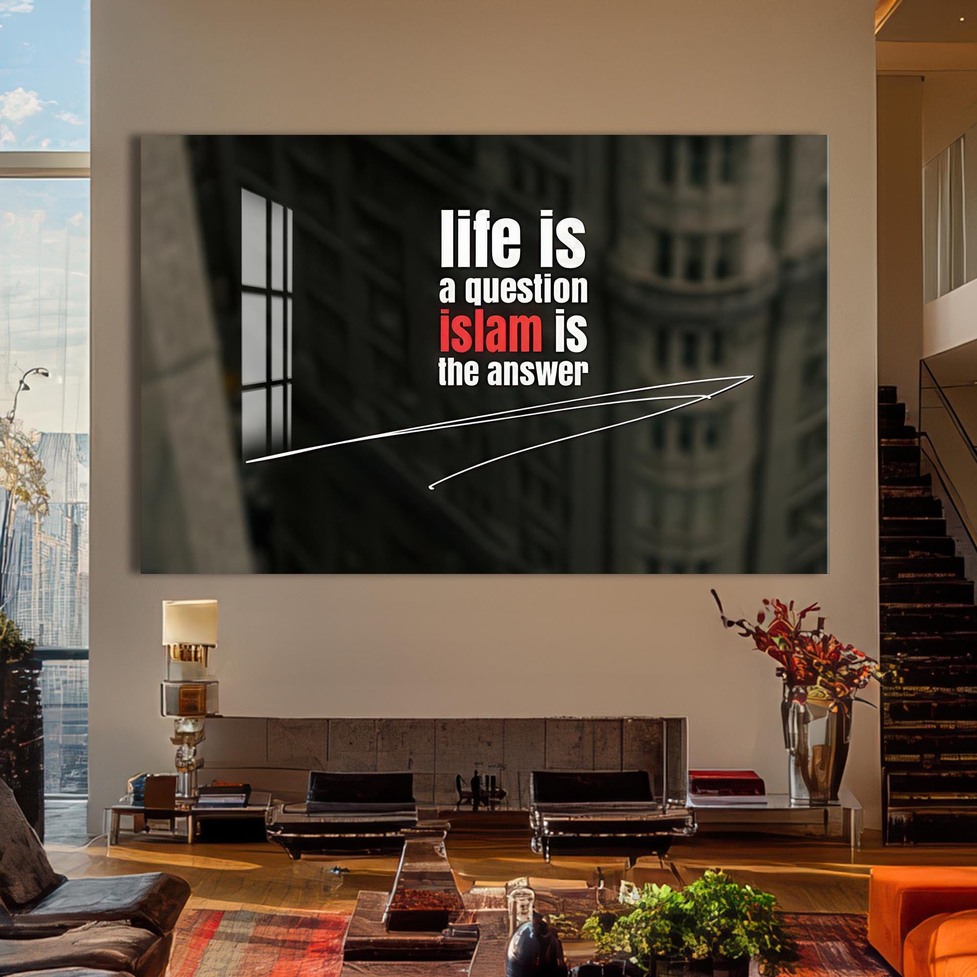 Artronauts Glass Print Faith Speaks- Islamic Tempered Glass Wall Art