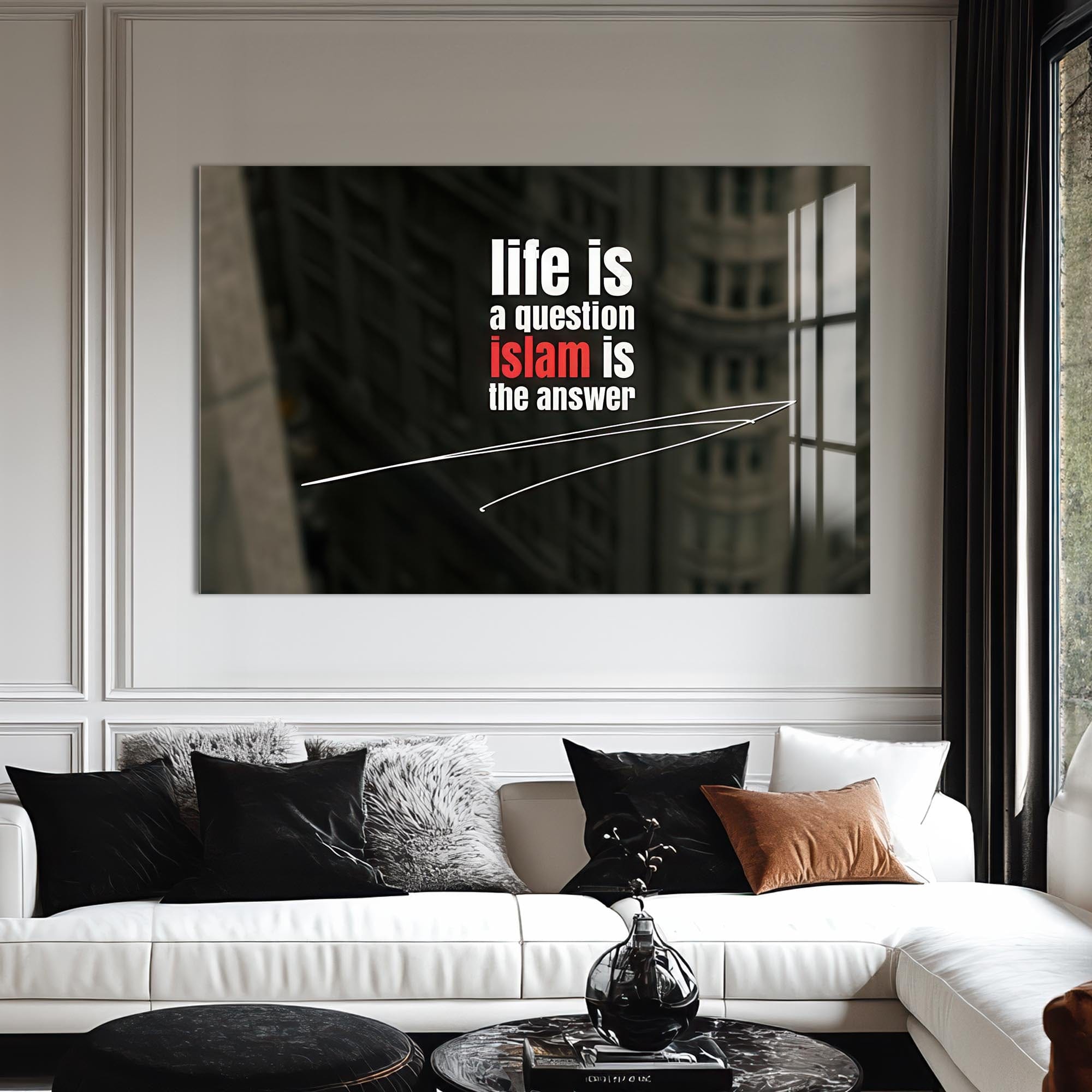 Artronauts Glass Print Faith Speaks- Islamic Tempered Glass Wall Art