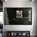 Artronauts Glass Print S | 72x46 cm | 28.3"x18.1" / Black Faith Speaks- Islamic Tempered Glass Wall Art
