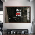 Artronauts Glass Print S | 72x46 cm | 28.3"x18.1" / Walnut Faith Speaks- Islamic Tempered Glass Wall Art