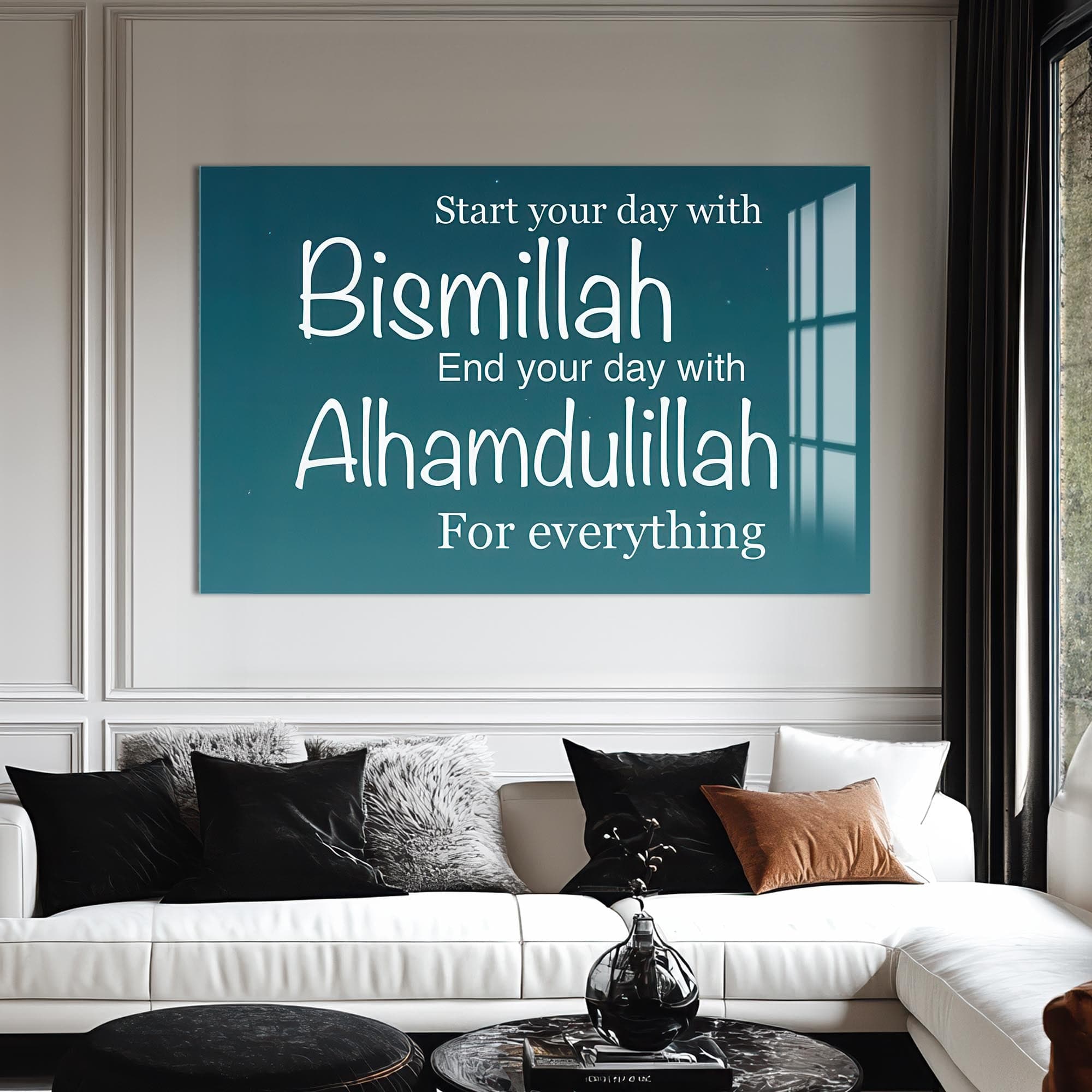 Artronauts Glass Print Graceful Start- Islamic Tempered Glass Wall Art