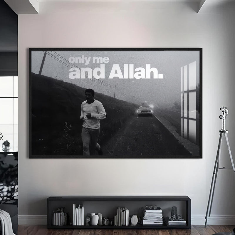 Artronauts Glass Print S | 72x46 cm | 28.3"x18.1" / Black Absolute Trust- Islamic Tempered Glass Wall Art