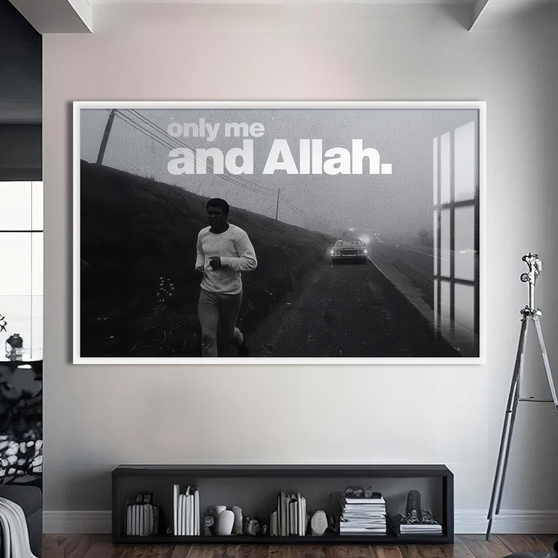 Artronauts Glass Print S | 72x46 cm | 28.3"x18.1" / White Absolute Trust- Islamic Tempered Glass Wall Art