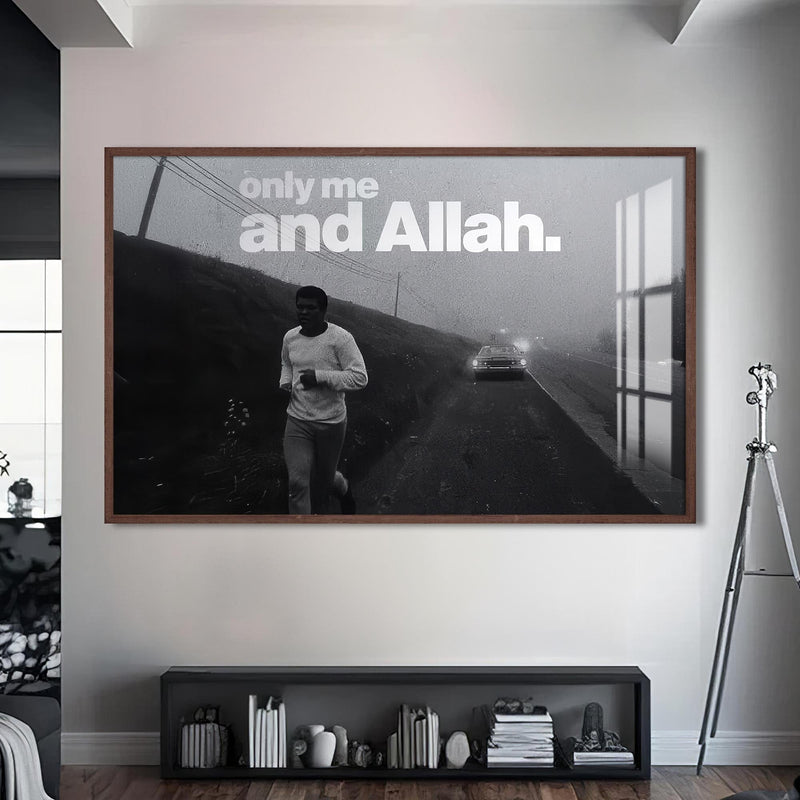 Artronauts Glass Print S | 72x46 cm | 28.3"x18.1" / Walnut Absolute Trust- Islamic Tempered Glass Wall Art
