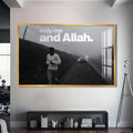 Artronauts Glass Print S | 72x46 cm | 28.3"x18.1" / Gold Absolute Trust- Islamic Tempered Glass Wall Art