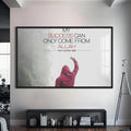 Artronauts Glass Print S | 72x46 cm | 28.3"x18.1" / Black Divine Success- Islamic Tempered Glass Wall Art