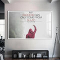 Artronauts Glass Print S | 72x46 cm | 28.3"x18.1" / White Divine Success- Islamic Tempered Glass Wall Art