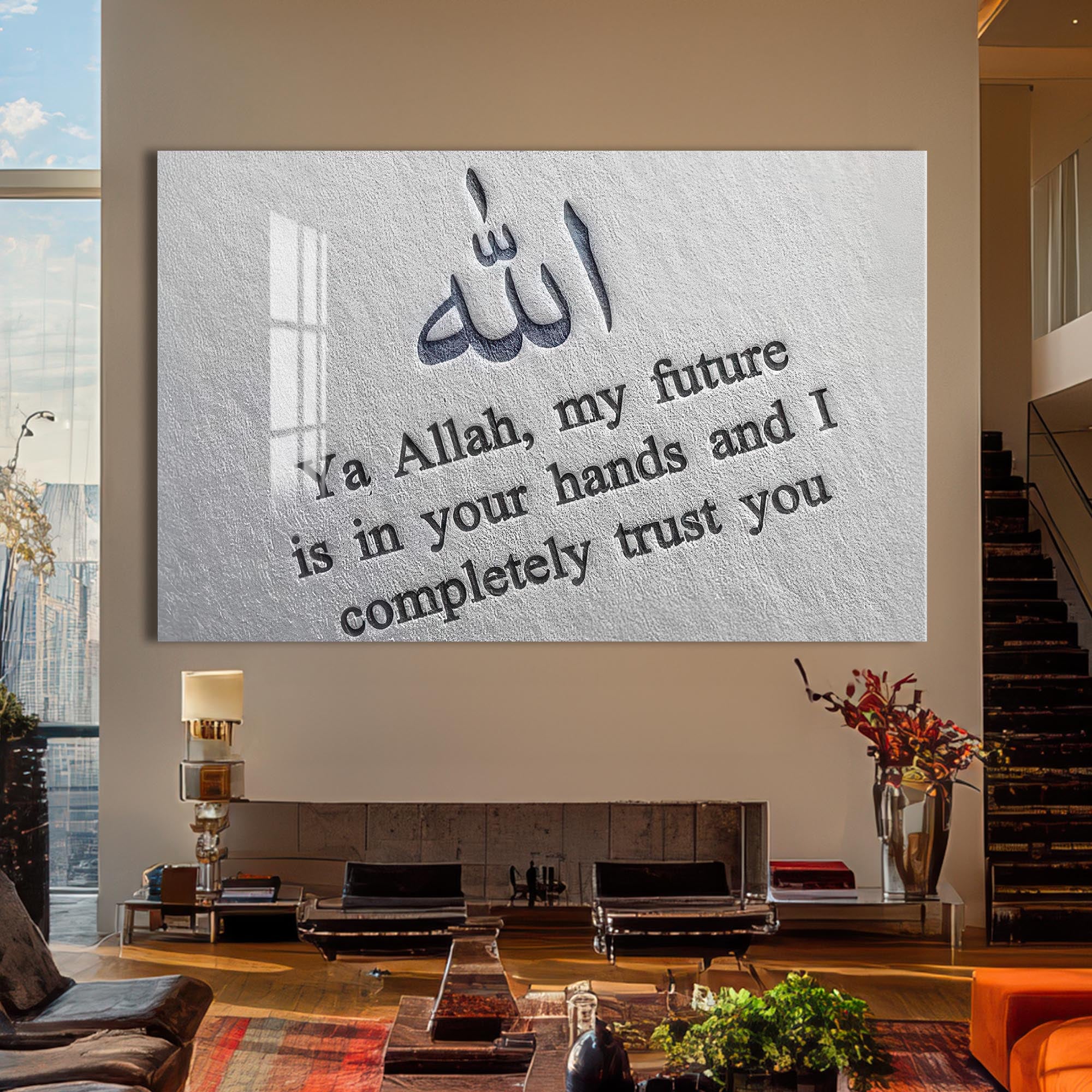 Bound to Faith- Islamic Tempered Glass Wall Art